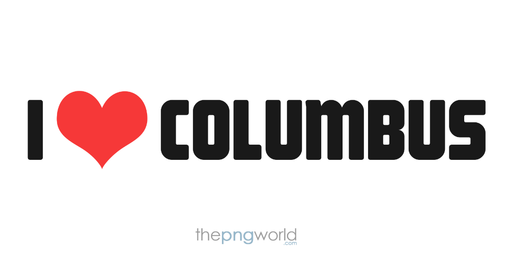 I love Columbus US Heart with Text PNG Columbus,i love Columbus,text,png,vector,city,banner,lights,welcome,party,cool,heart,love,us,united states